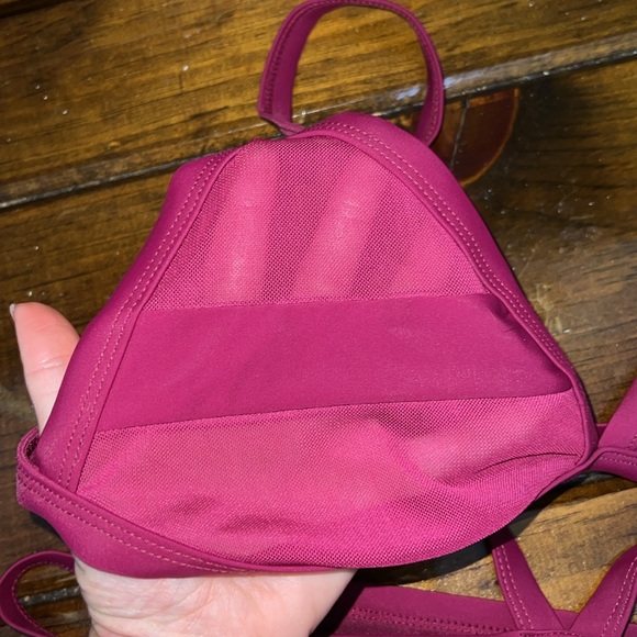 Betty Jade Swimwear Maroon Strappy Bikini- XL - Picture 2 of 6